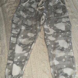 Gray Star Pattern Joggers